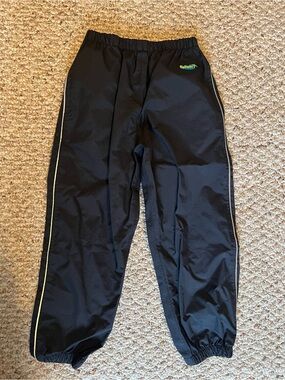 Splashy Kids Black Waterproof Rain Pants Size 5/6 Elastic Waist Outdoor Play